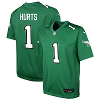 Jalen Hurts Youth Nike Kelly Green Philadelphia Eagles Alternate Custom Game Jersey