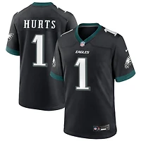 Jalen Hurts Men's Nike Black Philadelphia Eagles Alternate Custom Game Jersey