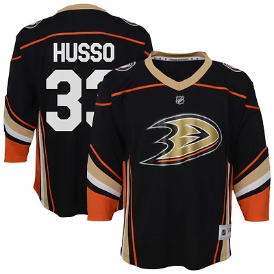 Ville Husso Youth  Black Anaheim Ducks Home Replica Custom Jersey