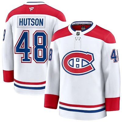 Lane Hutson Men's Fanatics White Montreal Canadiens Away Premium Custom Jersey