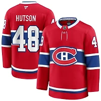 Lane Hutson Men's Fanatics Red Montreal Canadiens Home Premium Custom Jersey