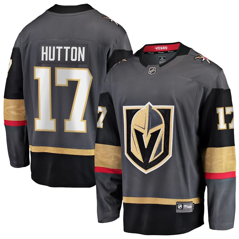 Ben Hutton Men's Fanatics Gray Vegas Golden Knights Alternate Breakaway Custom Jersey