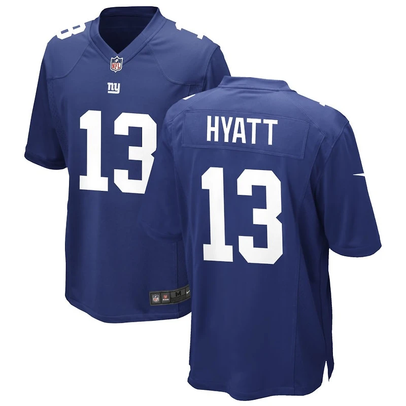 Jalin Hyatt Men's Nike Royal New York Giants Custom Game Jersey