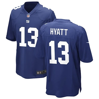 Jalin Hyatt Men's Nike Royal New York Giants Custom Game Jersey