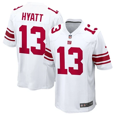 Jalin Hyatt Men's Nike White New York Giants Custom Game Jersey