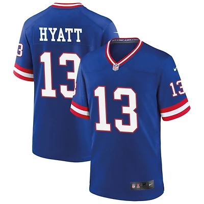 Jalin Hyatt Men's Nike Royal New York Giants Classic Custom Game Jersey