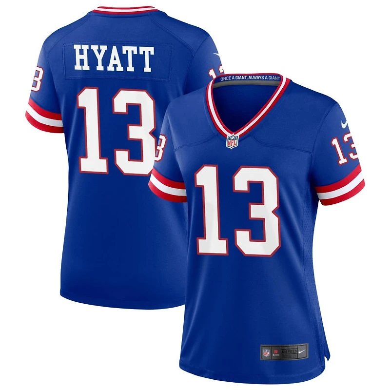 Jalin Hyatt Women's Nike Royal New York Giants Classic Custom Game Jersey