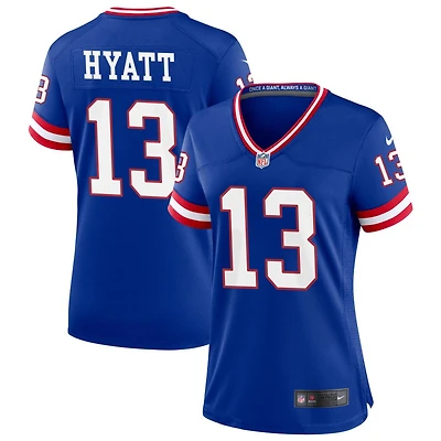 Jalin Hyatt Women's Nike Royal New York Giants Classic Custom Game Jersey