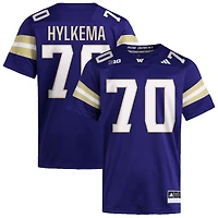 Justin Hylkema Men's adidas  Purple Washington Huskies NIL Pick-A-Player Home Premier Football Jersey
