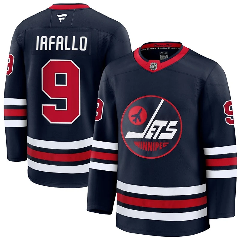 Alex Iafallo Men's Fanatics Navy Winnipeg Jets Alternate Premium Custom Jersey