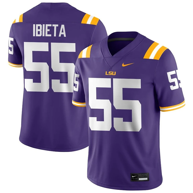 Jake Ibieta Men's Nike Purple LSU Tigers NIL Pick-A-Player Game Jersey