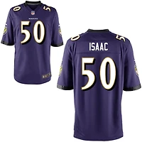 Adisa Isaac Youth Nike Purple Baltimore Ravens Custom Game Jersey