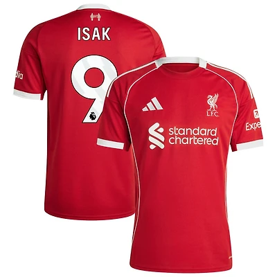 Alexander Isak Men's adidas Red Liverpool 2025/26 Home Custom Replica Jersey