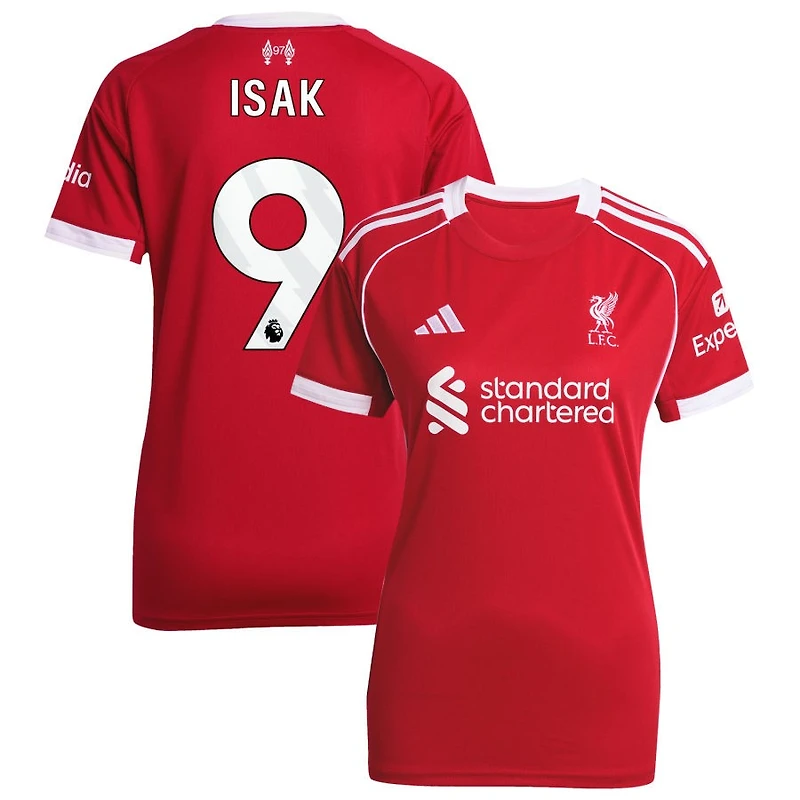 Alexander Isak Women's adidas Red Liverpool 2025/26 Home Custom Replica Jersey