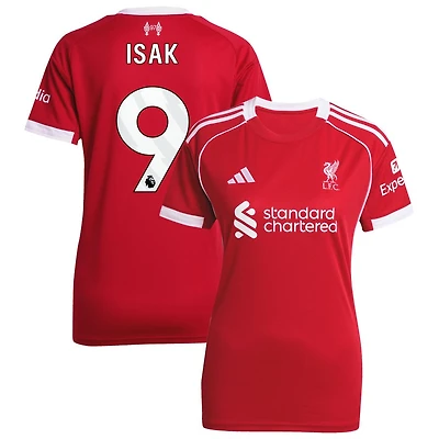 Alexander Isak Women's adidas  Red Liverpool 2025/26 Home Custom Replica Jersey