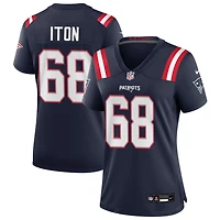 Isaiah Iton Women's Nike Navy New England Patriots Custom Game Jersey