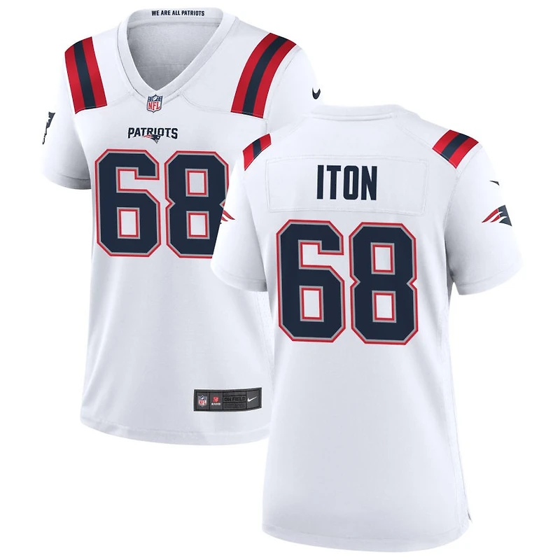 Isaiah Iton Women's Nike New England Patriots White Custom Game Jersey