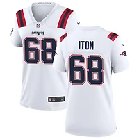 Isaiah Iton Women's Nike New England Patriots White Custom Game Jersey
