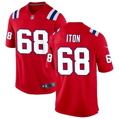 Isaiah Iton Men's Nike Red New England Patriots Alternate Custom Jersey