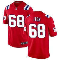 Isaiah Iton Men's Nike Red New England Patriots Alternate Custom Jersey