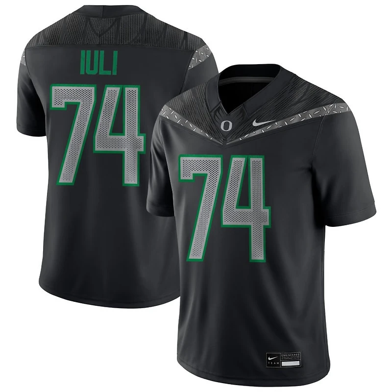 Dave Iuli Men's Nike Black Oregon Ducks NIL Pick-A-Player Game Jersey