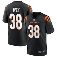 DJ Ivey Men's Nike Black Cincinnati Bengals Game Custom Jersey