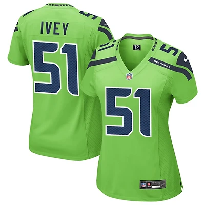 Jared Ivey Women's Nike Neon Green Seattle Seahawks Alternate Custom Game Jersey