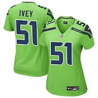 Jared Ivey Women's Nike Neon Green Seattle Seahawks Alternate Custom Game Jersey