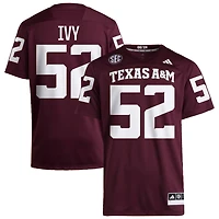 Blake Ivy Men's adidas  Maroon Texas A&M Aggies NIL Pick-A-Player Home Premier Football Jersey