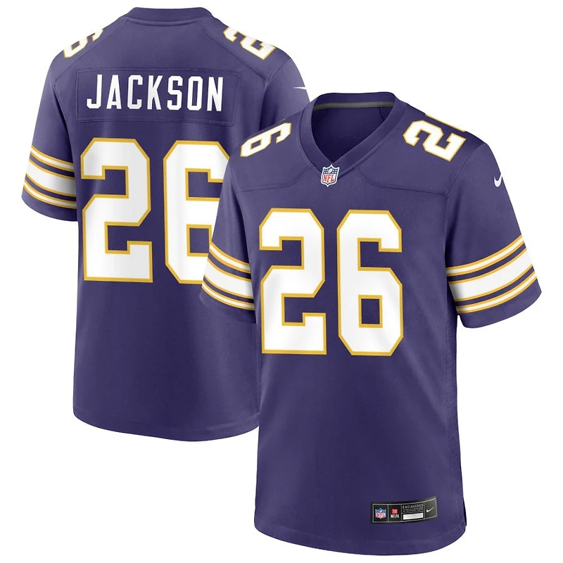 Theo Jackson Men's Nike Purple Minnesota Vikings Classic Custom Game Jersey