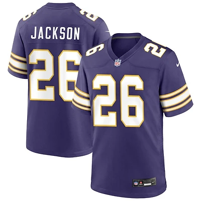 Theo Jackson Men's Nike Purple Minnesota Vikings Classic Custom Game Jersey