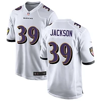 Keondre Jackson Men's Nike White Baltimore Ravens Custom Game Jersey