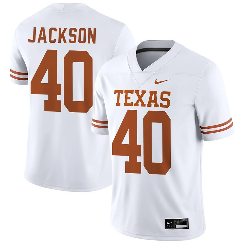 Lance Jackson Men's Nike White Texas Longhorns NIL Pick-A-Player Game Jersey