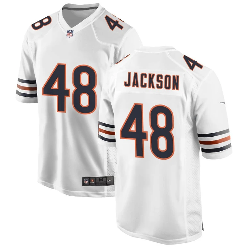 D'Marco Jackson Men's Nike White Chicago Bears Custom Game Jersey