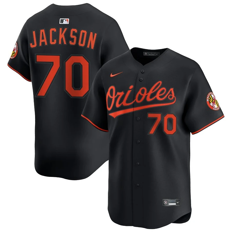 Alex Jackson Men's Nike Black Baltimore Orioles Alternate Limited Custom Jersey
