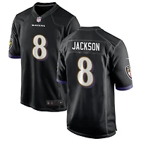 Lamar Jackson Men's Nike Black Baltimore Ravens Alternate Custom Game Jersey