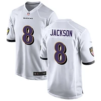 Lamar Jackson Men's Nike White Baltimore Ravens Custom Game Jersey