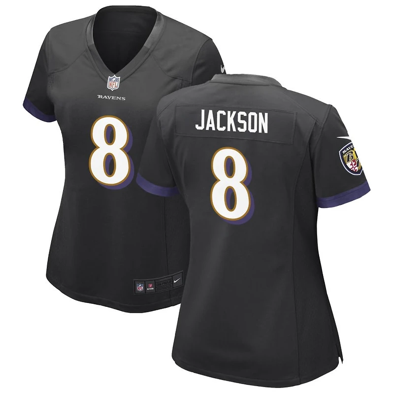 Lamar Jackson Women's Nike Black Baltimore Ravens Alternate Custom Game Jersey