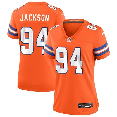 Jordan Jackson Women's Nike Orange Denver Broncos Mile High Collection 1977 Throwback Custom Game Jersey