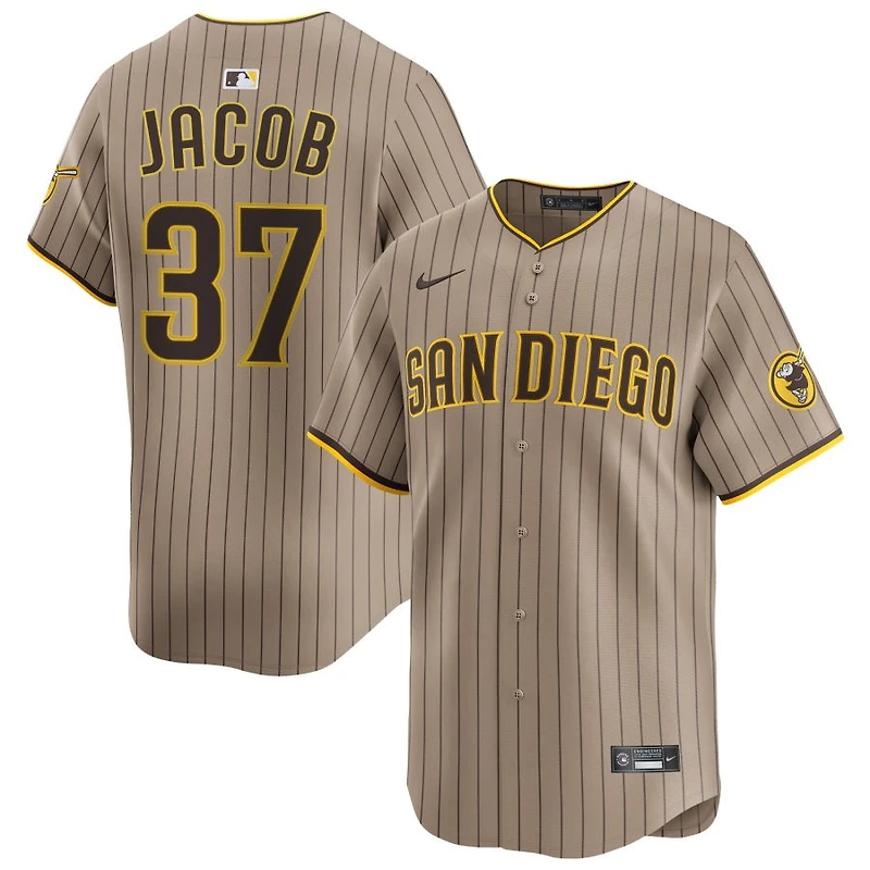 Alek Jacob Men's Nike Sand San Diego Padres Alternate Limited Custom Jersey