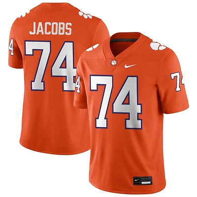 Brayden Jacobs Men's Nike Orange Clemson Tigers NIL Pick-A-Player Game Jersey