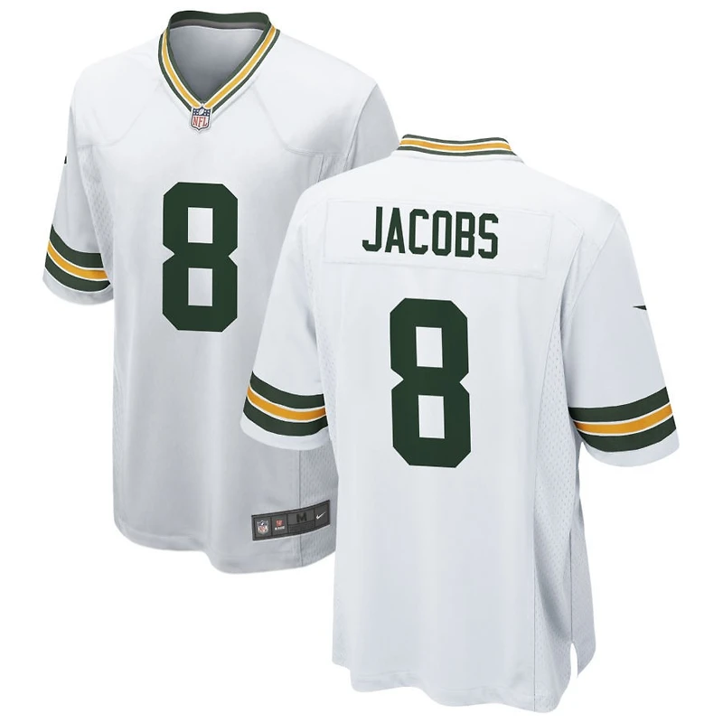 Josh Jacobs Men's Nike White Green Bay Packers Custom Game Jersey
