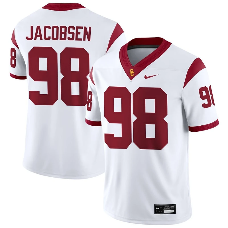 Cash Jacobsen Men's Nike Cardinal USC Trojans NIL Pick-A-Player Game Jersey