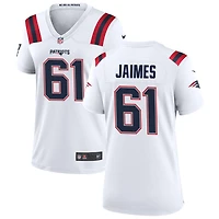 Brenden Jaimes Women's Nike New England Patriots White Custom Game Jersey