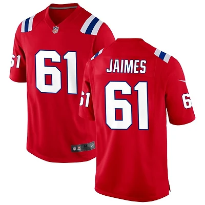 Brenden Jaimes Men's Nike Red New England Patriots Alternate Custom Jersey