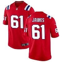 Brenden Jaimes Men's Nike Red New England Patriots Alternate Custom Jersey