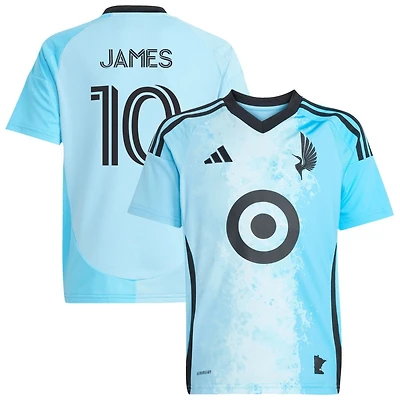 James Rodriguez James Youth adidas  Blue Minnesota United FC 2025 CONVERGENCE Replica Custom Jersey