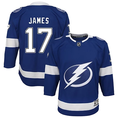 Dominic James Youth Blue Tampa Bay Lightning Home Custom Premier Jersey