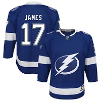 Dominic James Youth Blue Tampa Bay Lightning Home Custom Premier Jersey