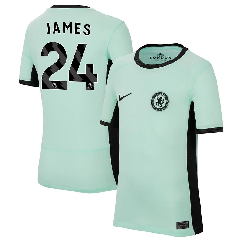 Reece James Youth Nike Mint Chelsea 2023/24 Third Stadium Replica Custom Jersey
